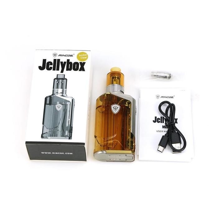 Rincoe Jellybox 228w Kutu Mod Kitleri Çift 18650 Piller 4.8ml Alt Ohm Tankı
