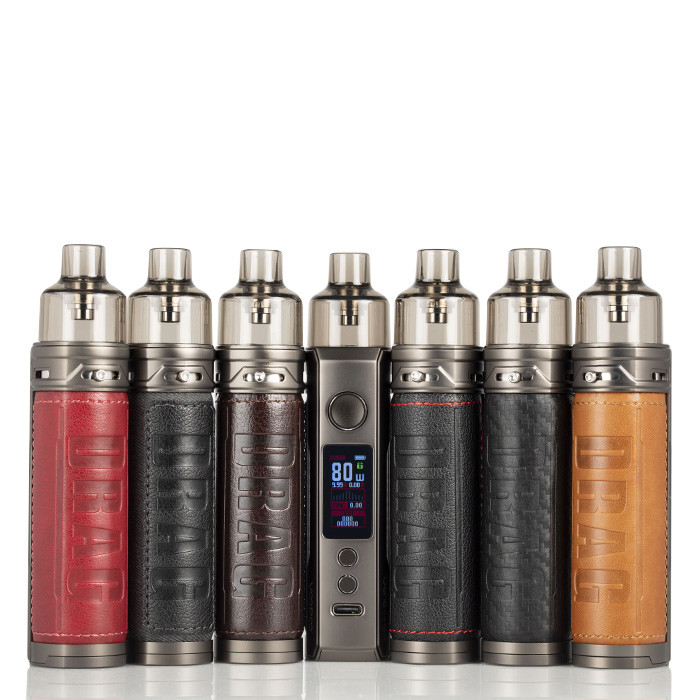 Voopoo Drag X 18650 Mod E Sigara Başlangıç ​​Kitleri 4.5ml Vinci Bobini Tekli 18650 Pil 80w