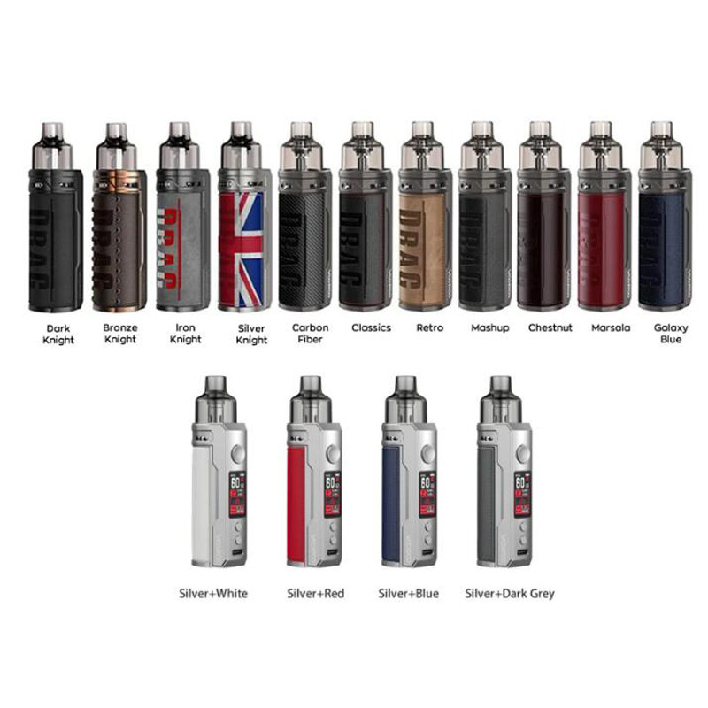 Çinko Alaşım + PCTG Kutusu Mod Kitleri Voopoo Drag X 18650 4.5ml 80w E Sıvı Vape Kalem