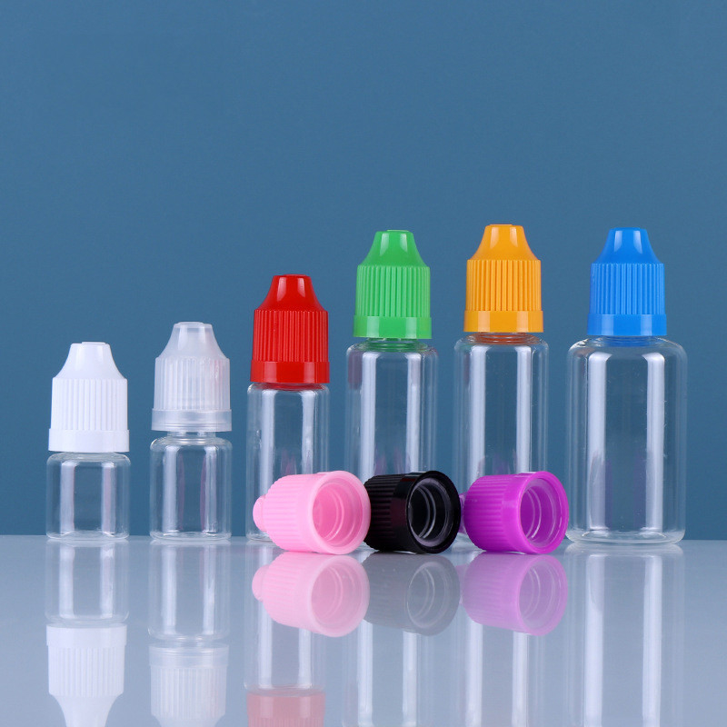 FCC Plastik PET V3 Boş Ejuice Şişesi Sigara E sıvı Şeffaf Şişe Renkli Vidalı Kapak