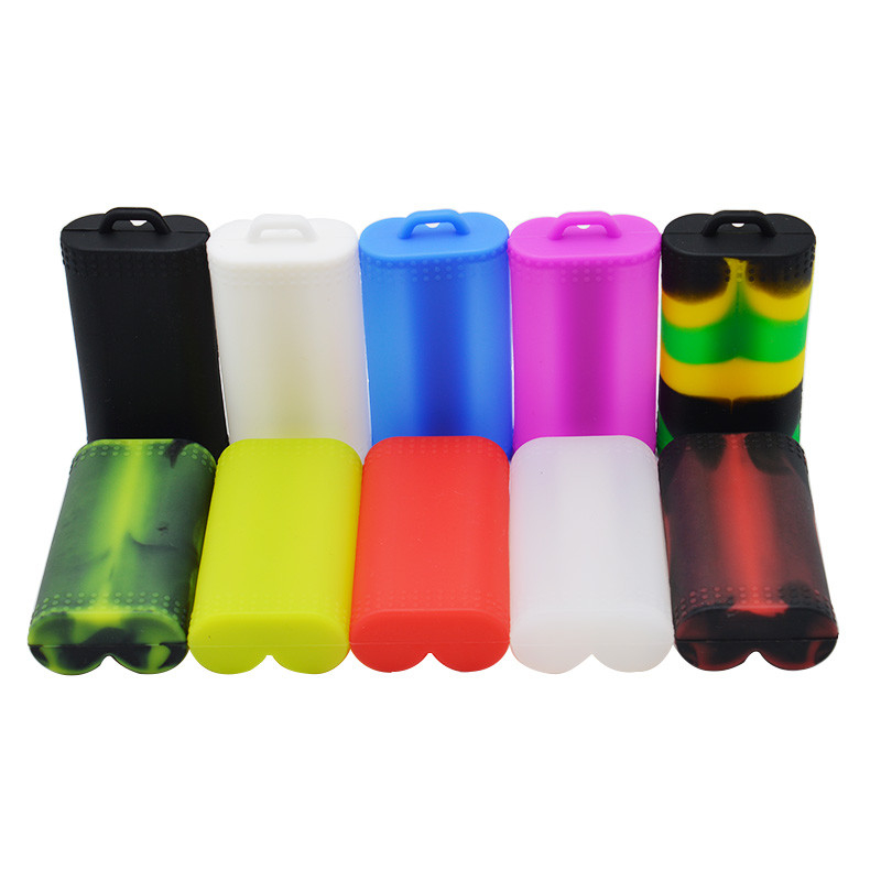 İki Pil Kapağı Koruyucu E Sıvı Vape Pod Kılıf Renkli Silikon 18650 Pil