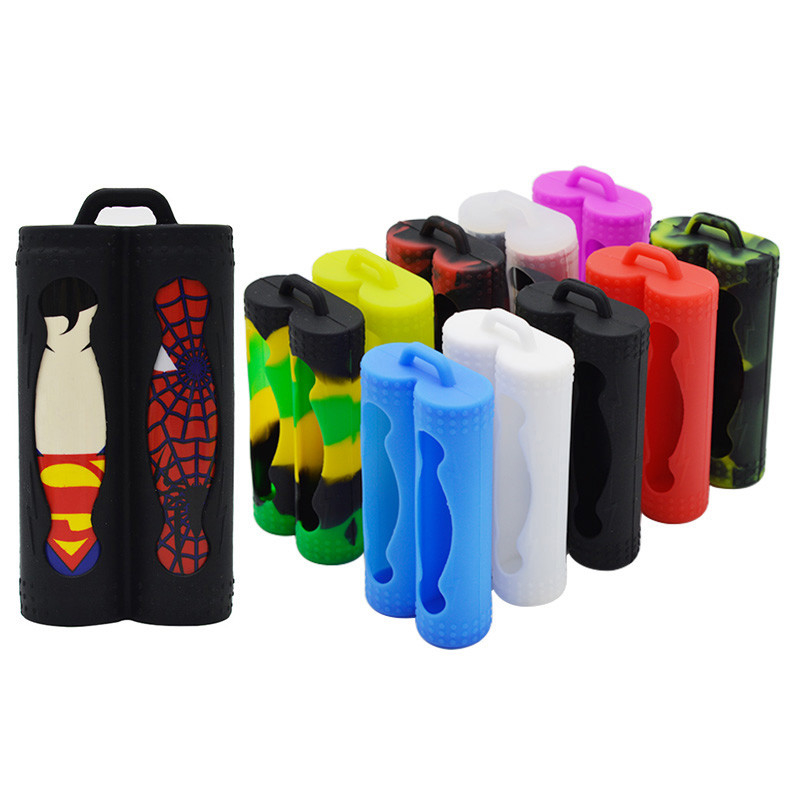 İki Pil Kapağı Koruyucu E Sıvı Vape Pod Kılıf Renkli Silikon 18650 Pil