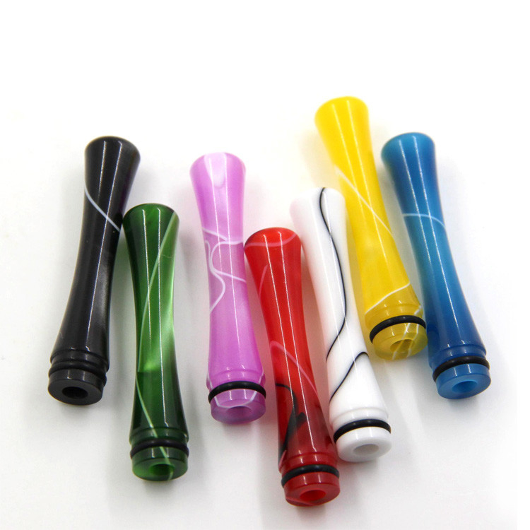 510 Uzun Akrilik Damla İpuçları Renkli E Sigara Atomizer Vape Ağızlık