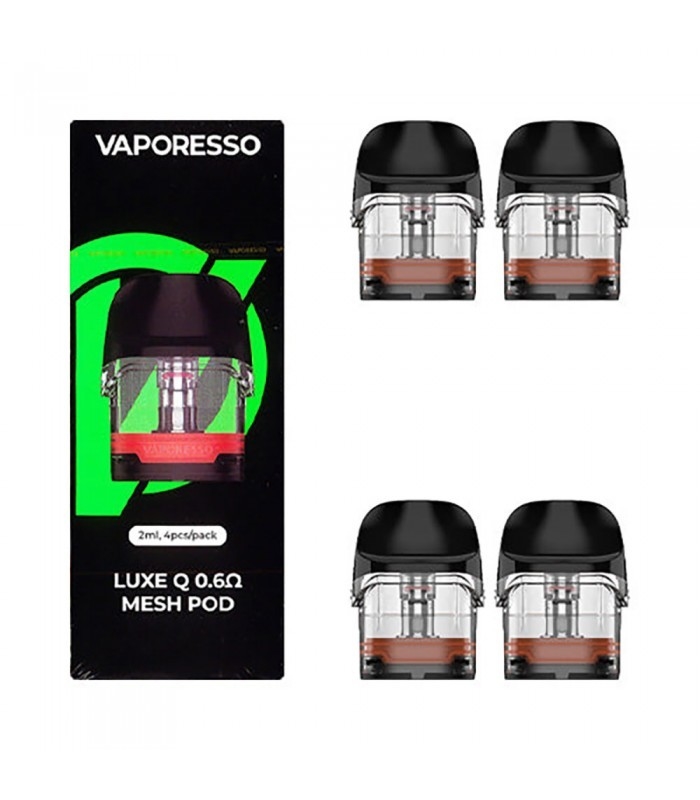 Vaporesso Luxe QS Boş Pod Kartuşları 2ml 0.6ohm 1.0ohm 4adet Luxe QS Kiti / Luxe Q Kiti
